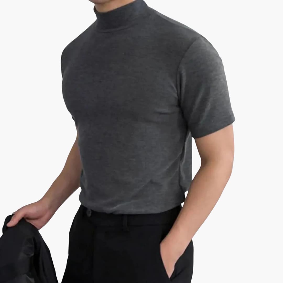 Men's Gray Short Sleeve T Shirt in Gray
