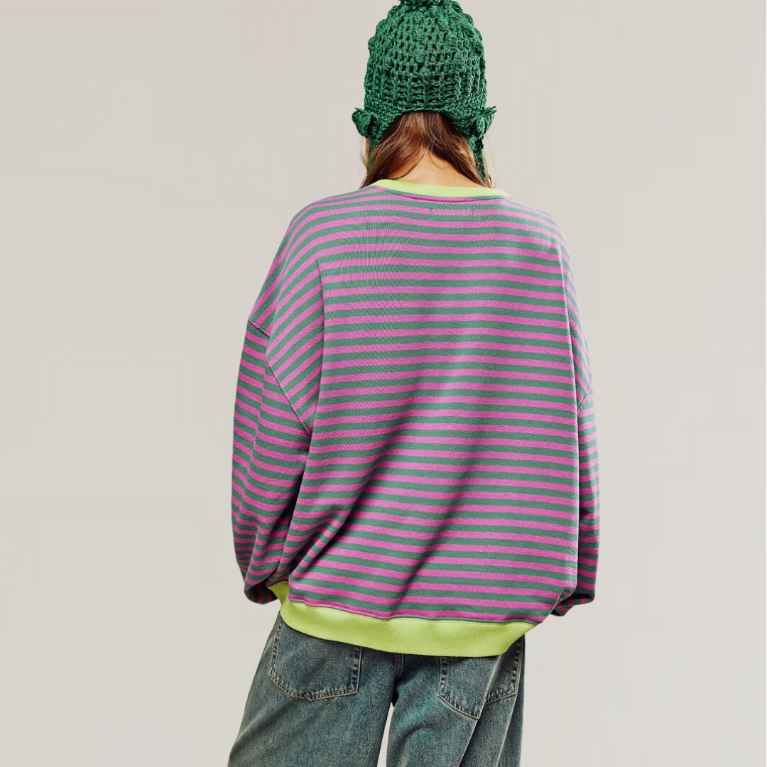 Women's Striped Knitted Jumper view 4