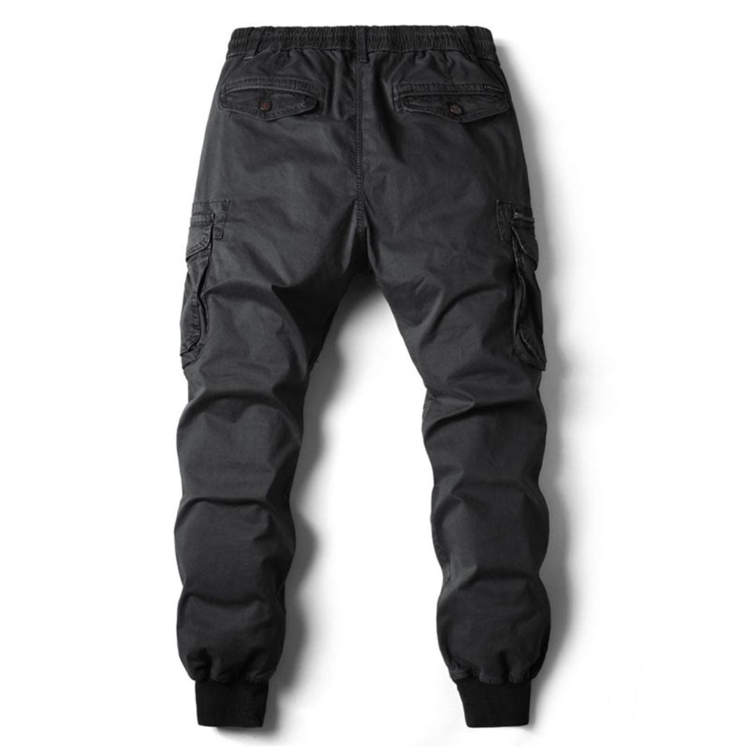 Men's Desert Grey Casual Cargo Trousers