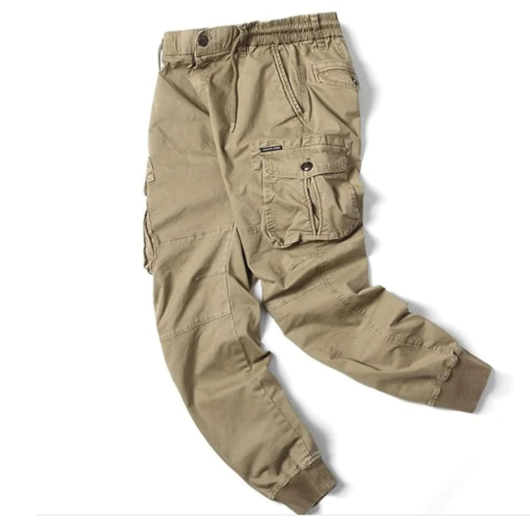 Men's Desert Grey Casual Cargo Trousers