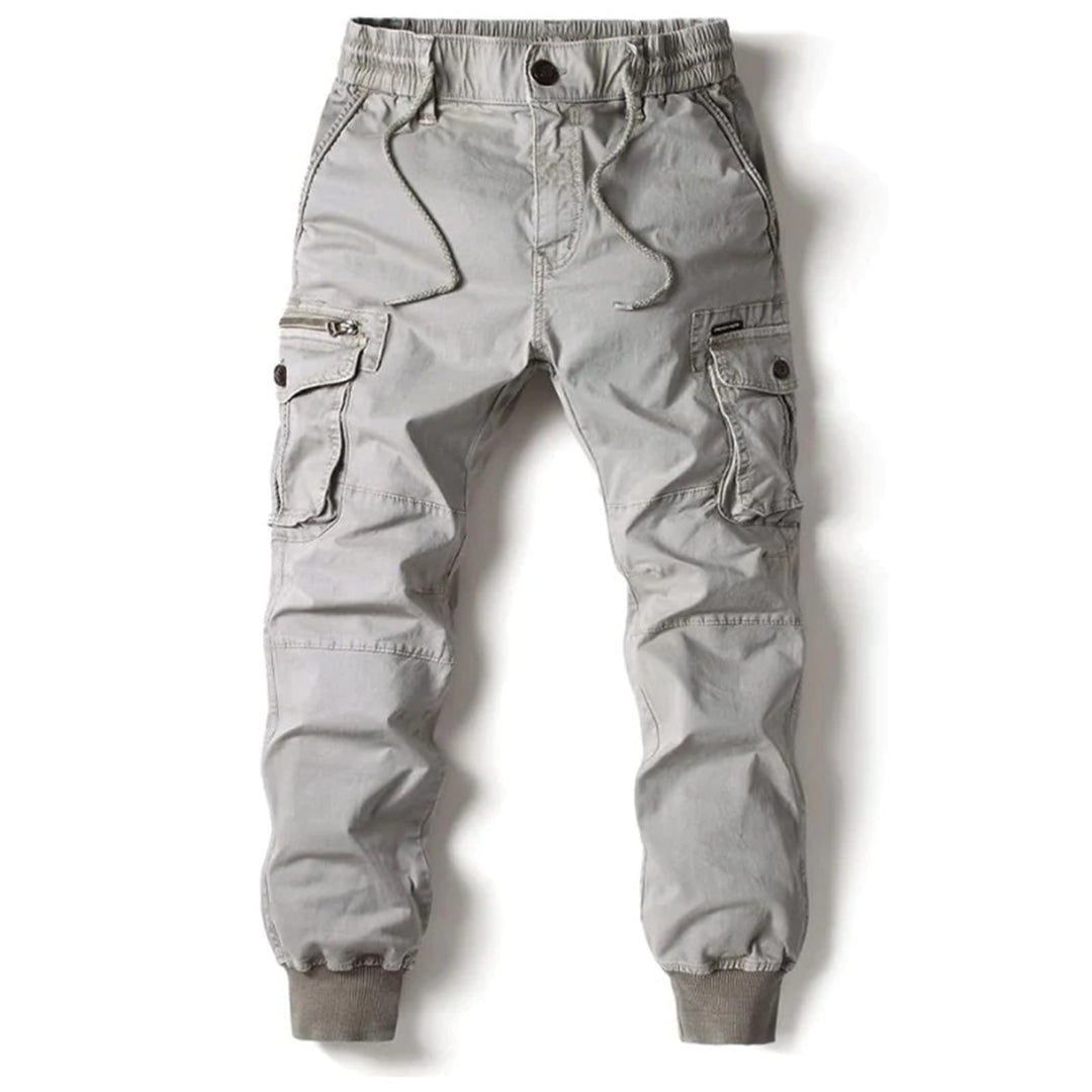 Men's Desert Grey Casual Cargo Trousers