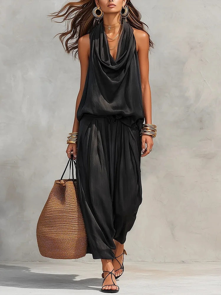 Women's Comfort Two Piece Set in Black