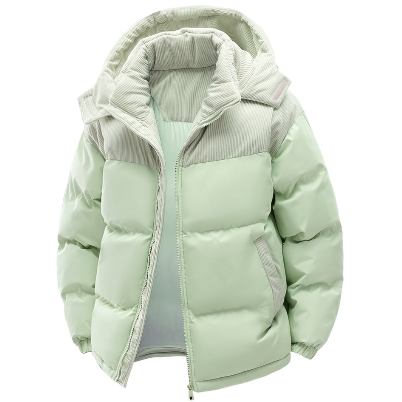 Men's Khaki Hooded Winter Coat