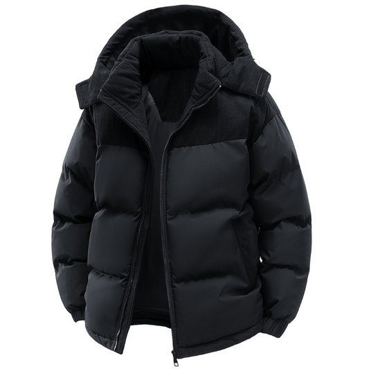 Men's Khaki Hooded Winter Coat