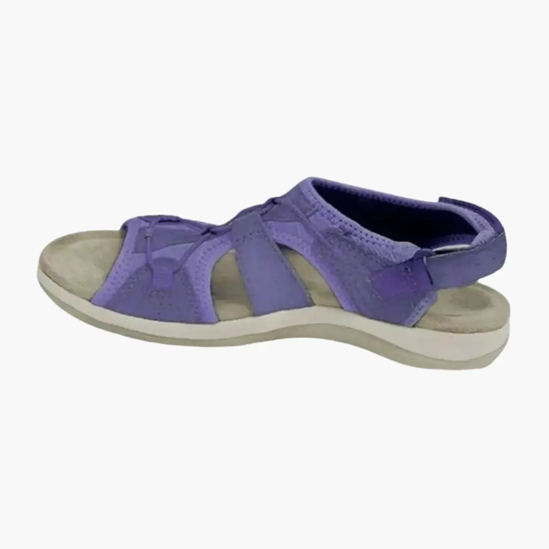 Women's Blue Cushioned Sandals in Purple