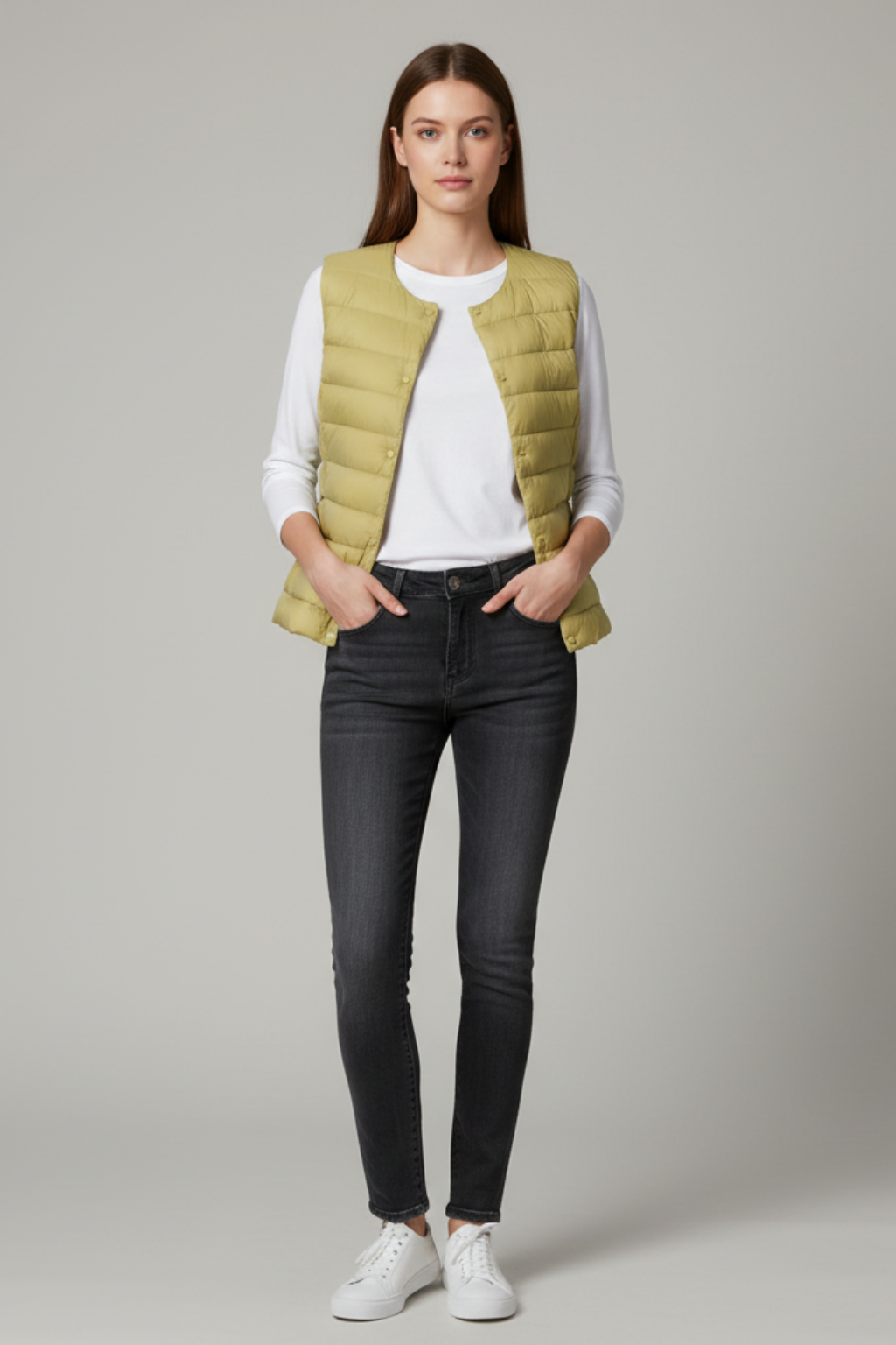 Women's Gilet in Lime