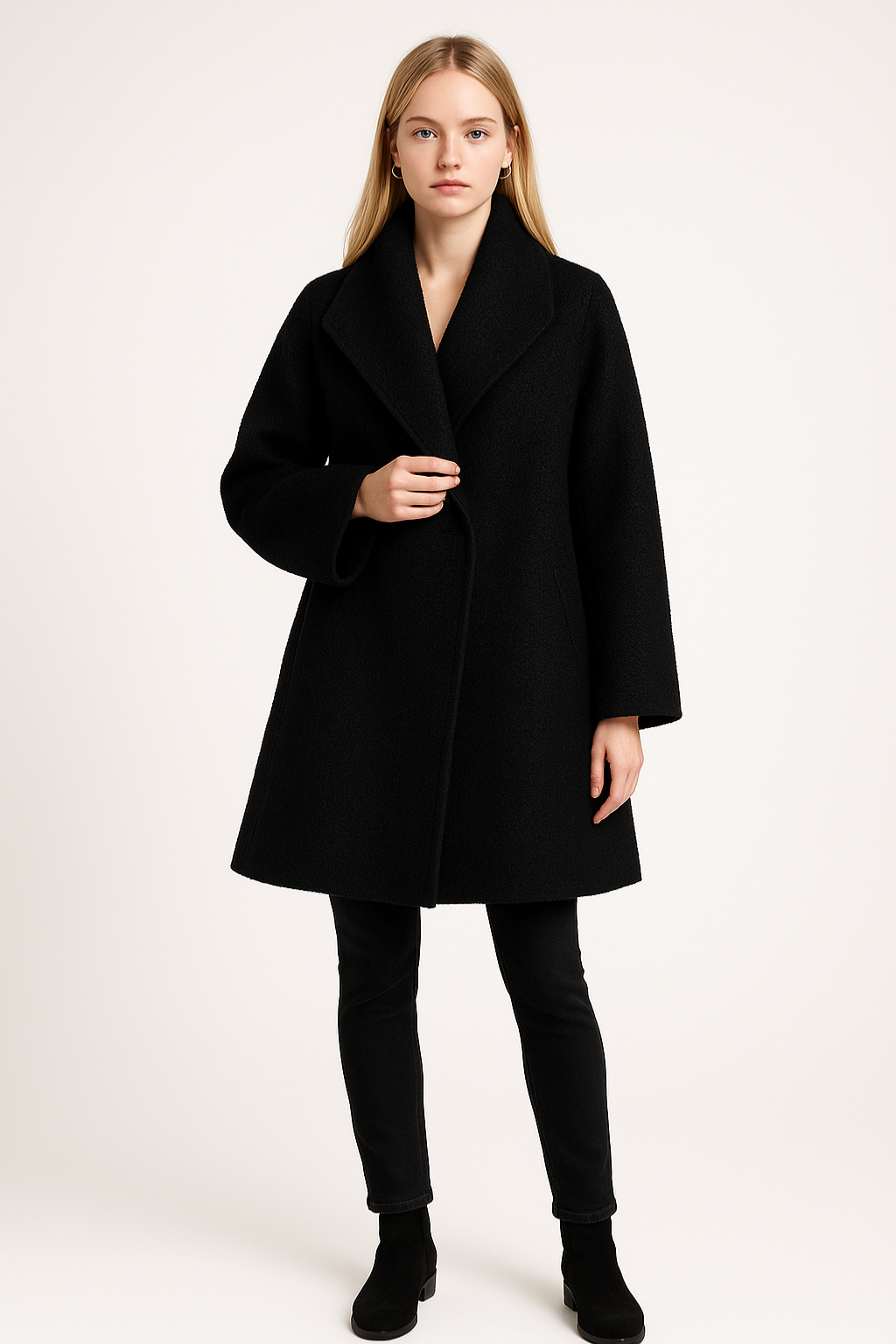 Women's Winter Coat in Black