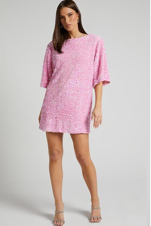 Women's Open Back Sequin Mini Dress