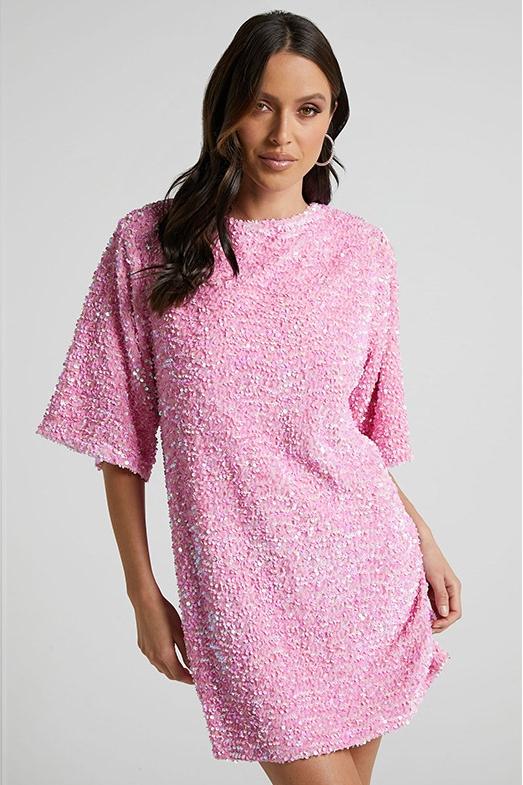 Women's Open Back Sequin Mini Dress