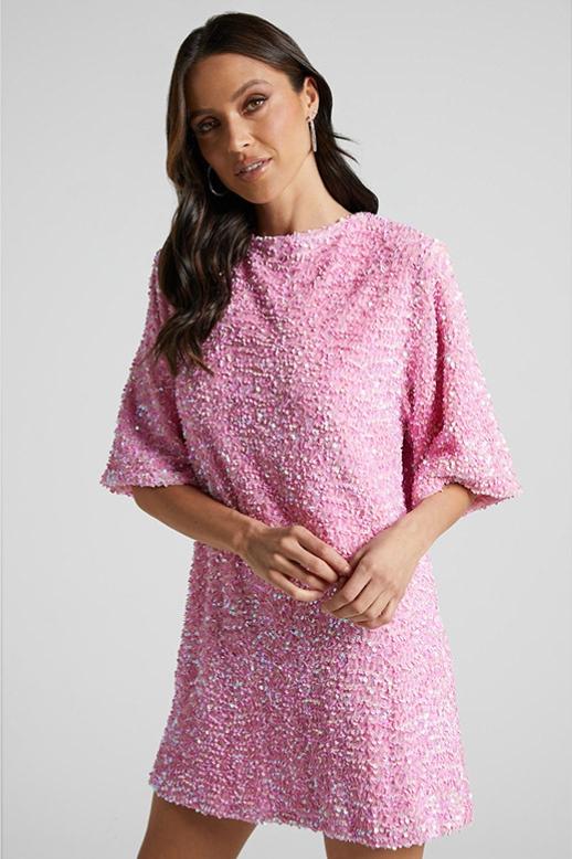 Women's Open Back Sequin Mini Dress