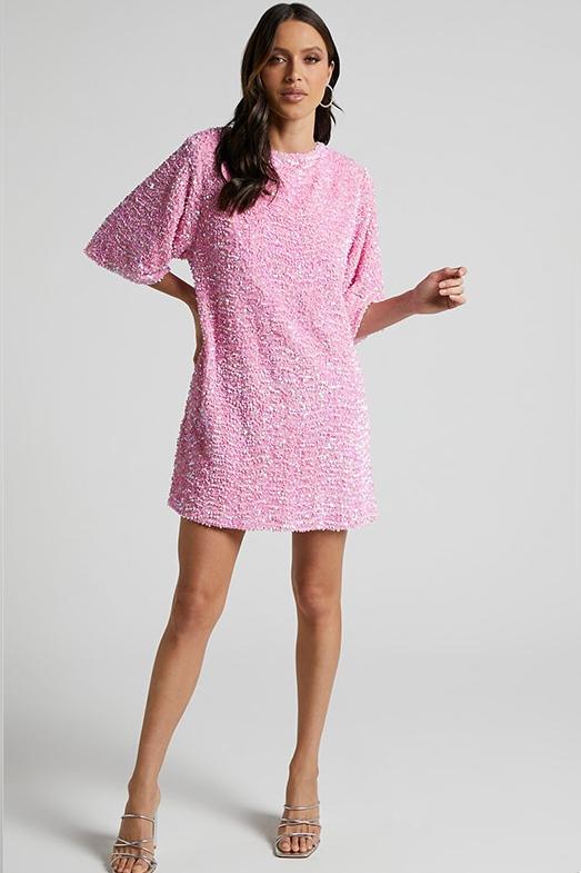 Women's Open Back Sequin Mini Dress