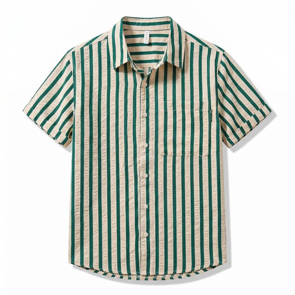 Men's Blue Lightweight Shirt in Green