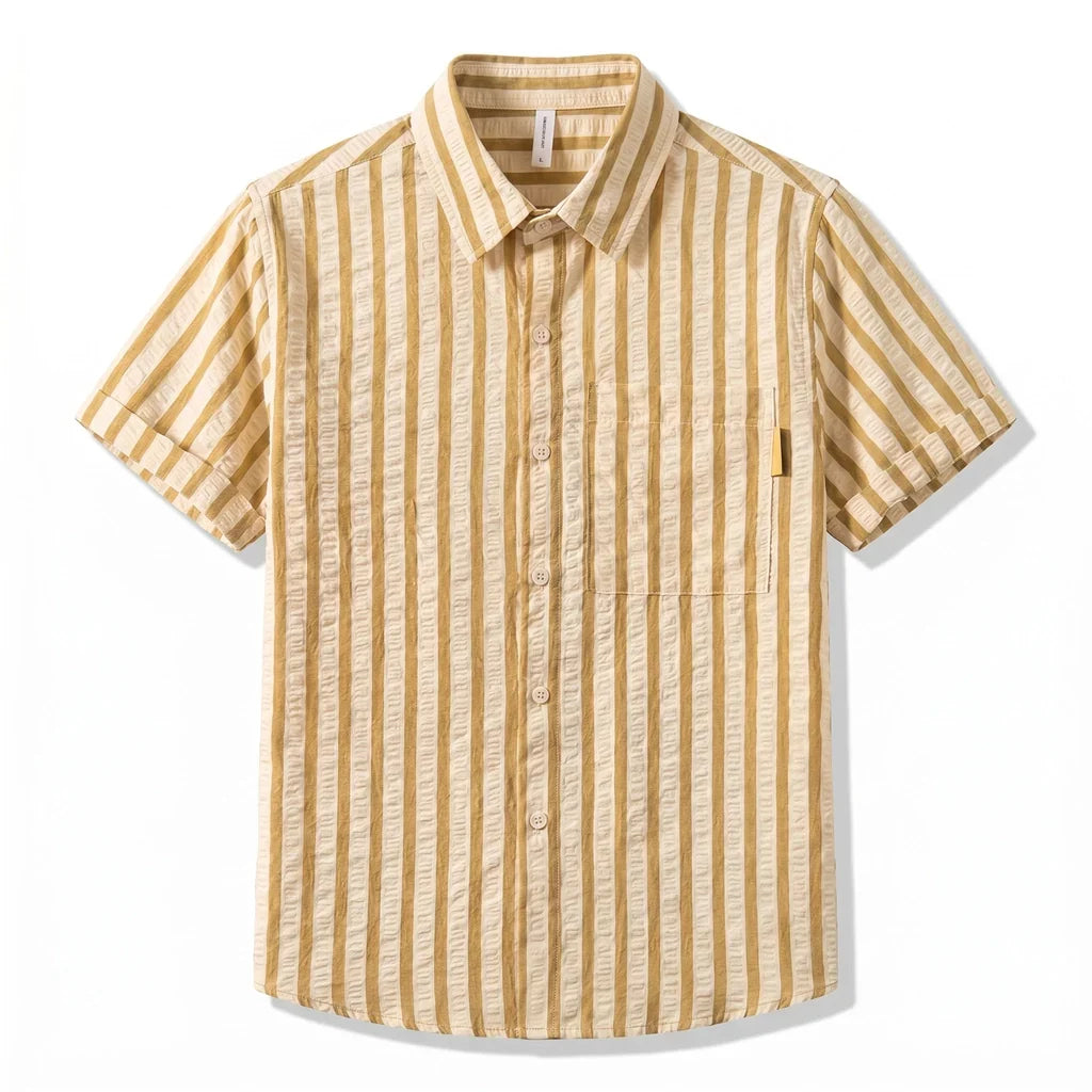 Men's Blue Lightweight Shirt in Khaki