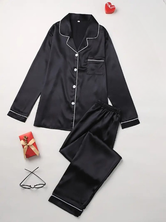 Women's Comfort Pyjama Set in Black