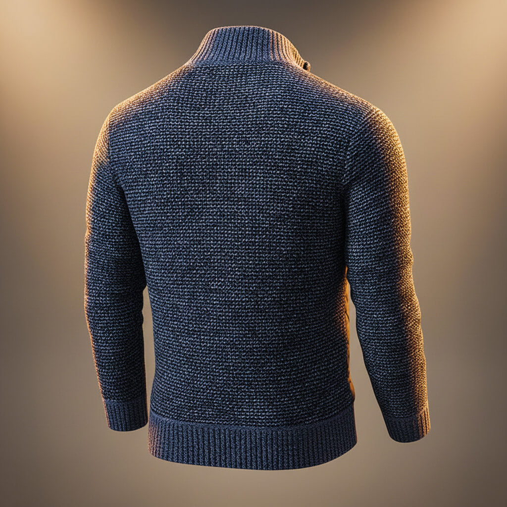 Men's Navy Blue Quilted Jacket
