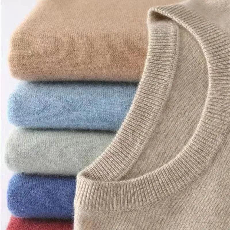 Men's Knitted Crew Neck Long Sleeve Jumper view 8