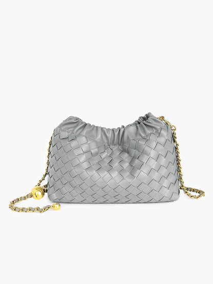 Women's White Handbag in Light Grey