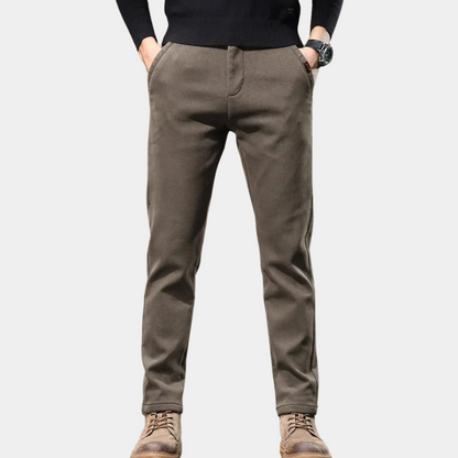 Men's Classic Fit Chinos in Brown