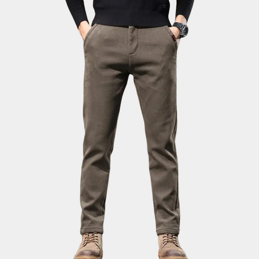 Men's Classic Fit Chinos in Brown