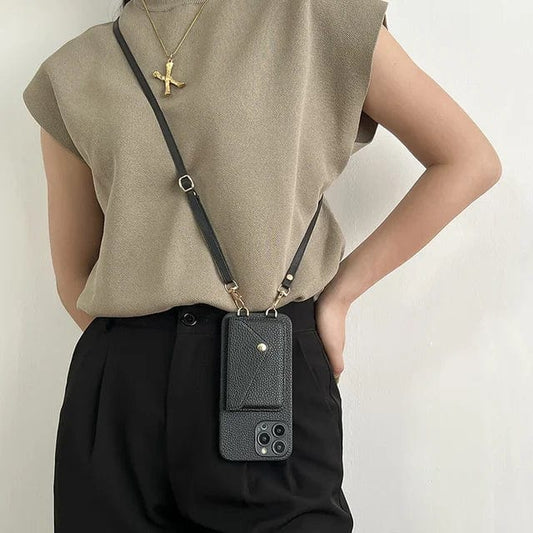 Women's Corduroy Crossbody Bag in Black
