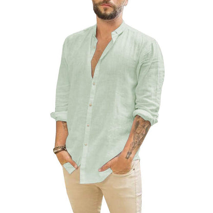 Men's Long Sleeve Stand Collar Shirt view 3