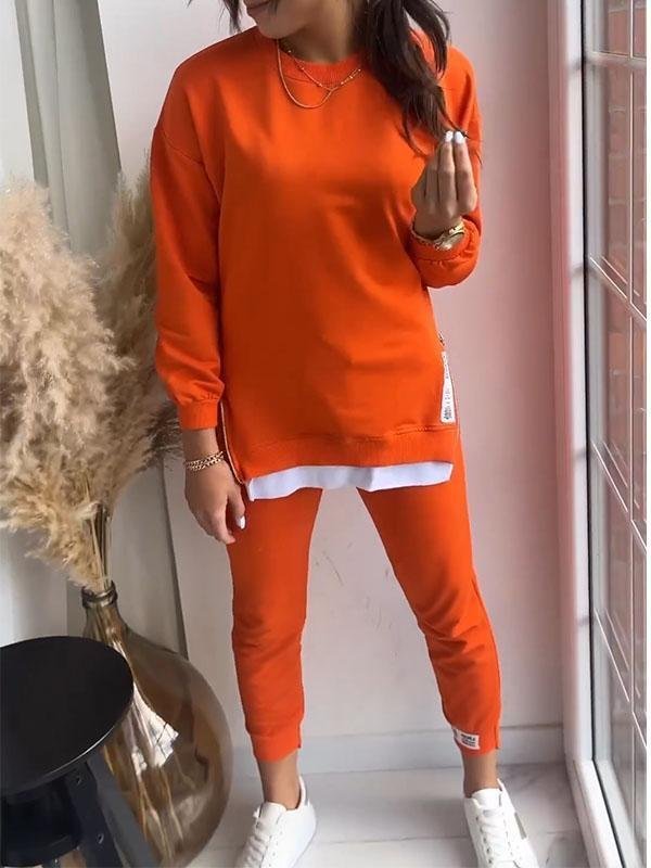 Women's Loungewear Set for Lounging in Orange