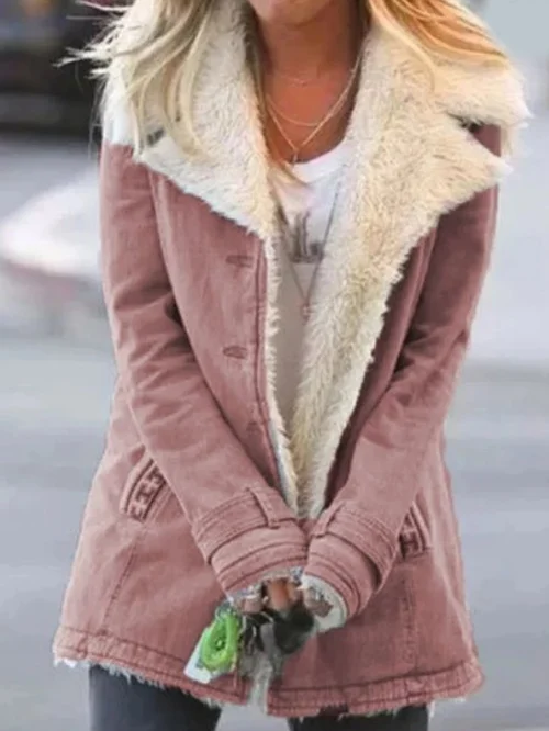 Women's Thermal Casual Winter Coat in Pink