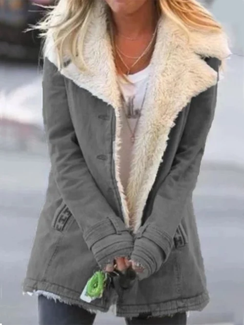 Women's Thermal Casual Winter Coat in Grey