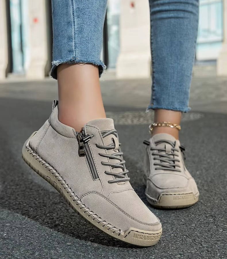 Women's Green Walking Shoes in Gray