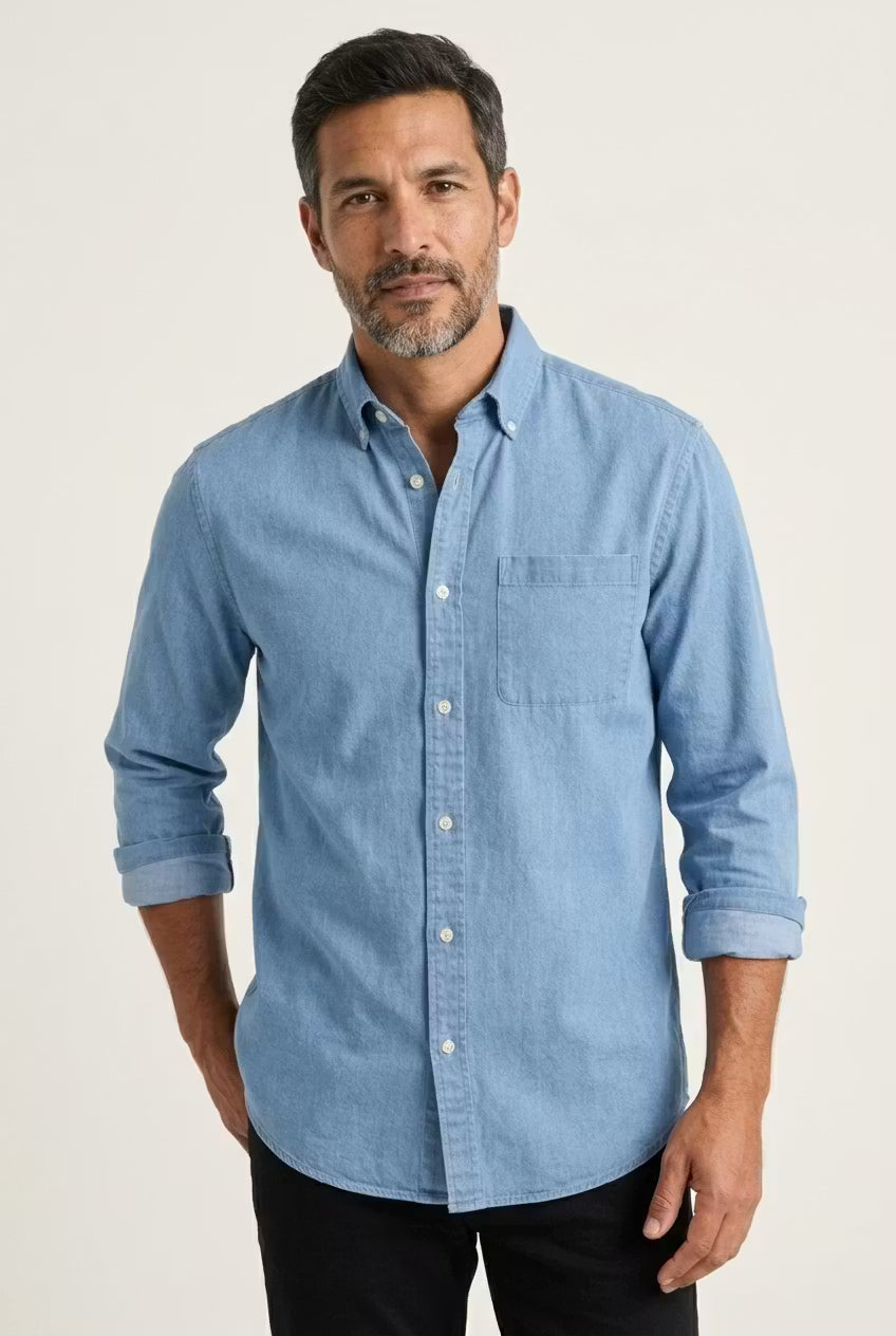 Men's Relaxed Fit Shirt in Light Blue