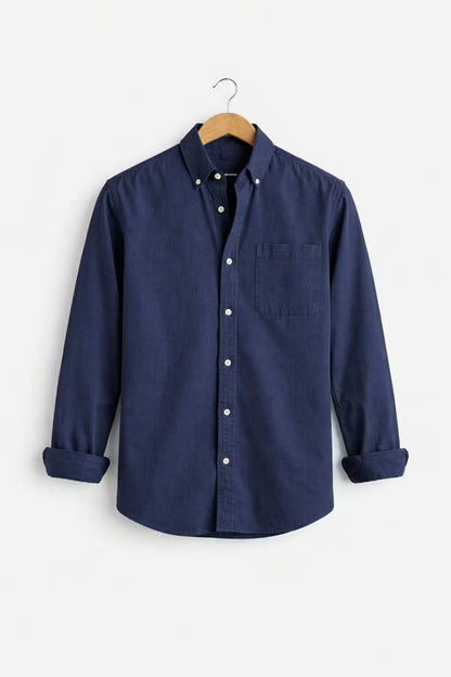 Men's Relaxed Fit Shirt in Navy Blue
