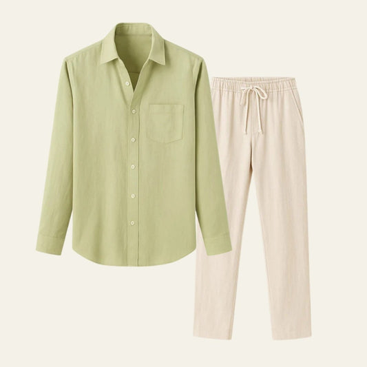 Men's Mint Green Two Piece Set