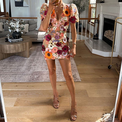 Women's Floral Mini Dress view 4