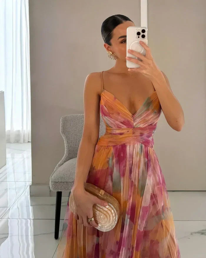 Women's Orange Maxi Dress