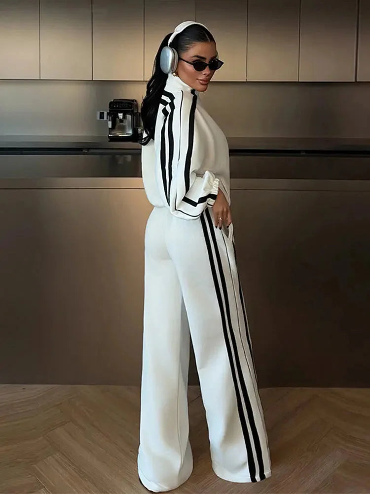 Women's Zip Up Wide Leg Winter Coat