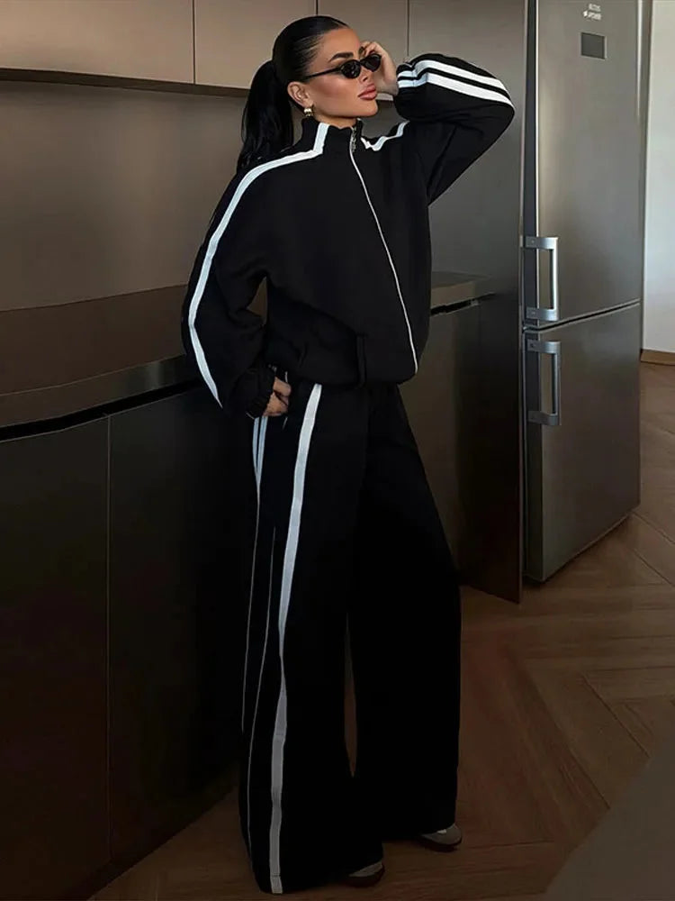 Women's Zip Up Wide Leg Winter Coat