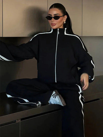 Women's Zip Up Wide Leg Winter Coat