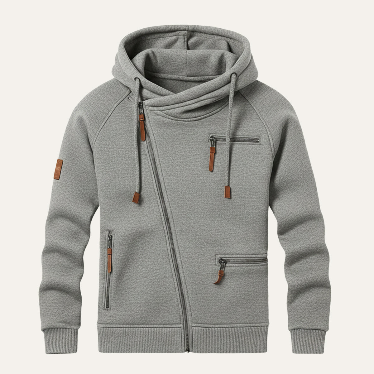 Men's Knitted Zip Up Hoodie view 7