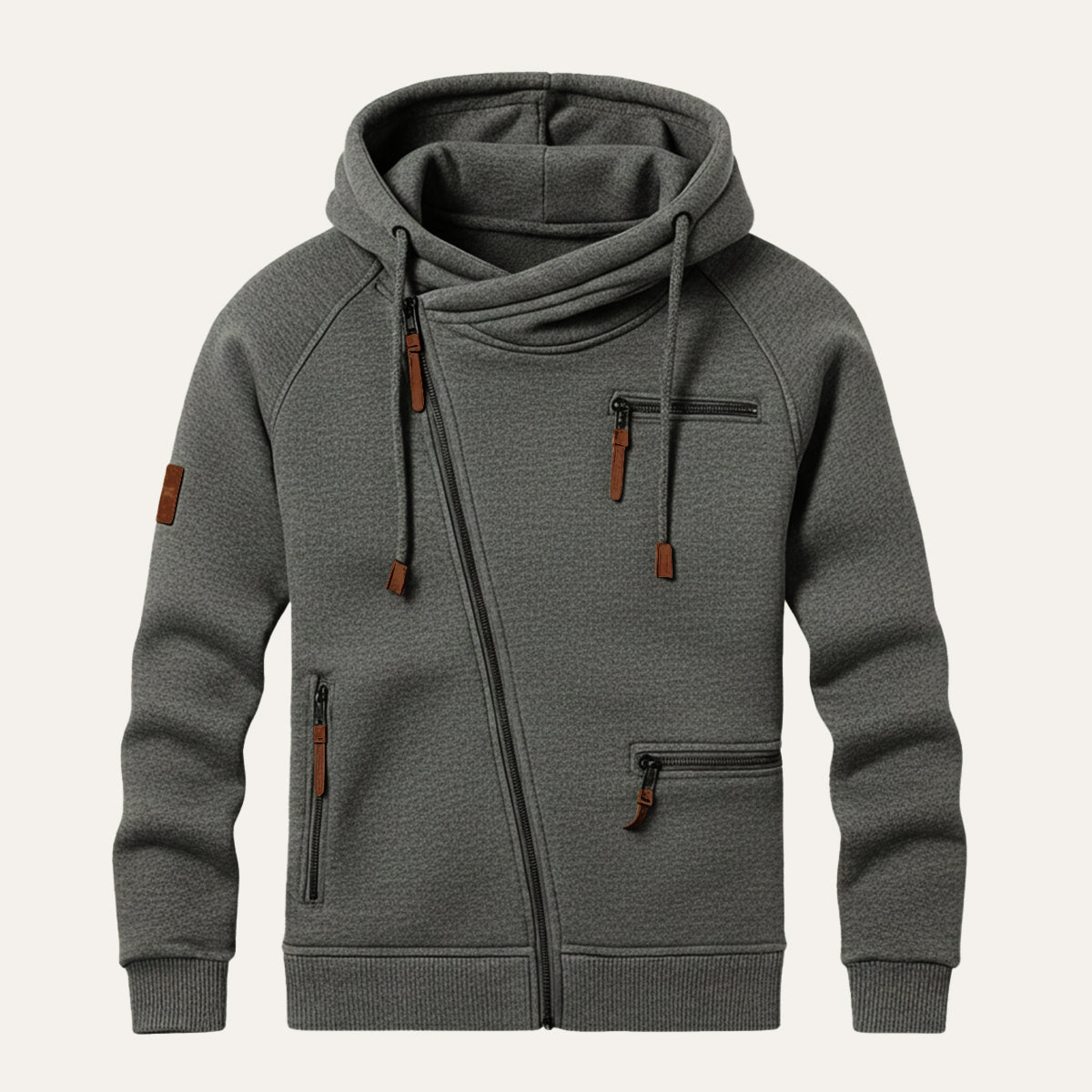 Men's Knitted Zip Up Hoodie view 5