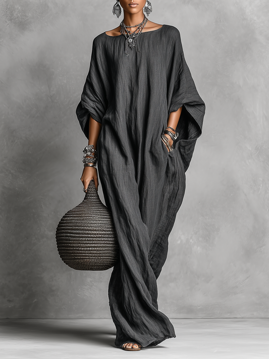 Women's Dark Gray Maxi Dress in Dark Gray