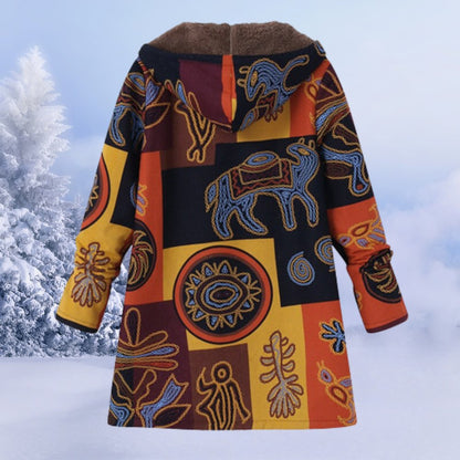 Women's Floral Hooded Overcoat view 9