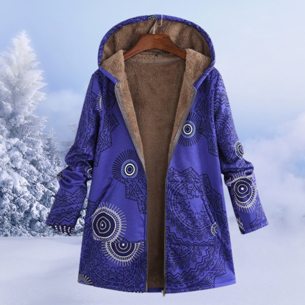 Women's Floral Hooded Overcoat view 8
