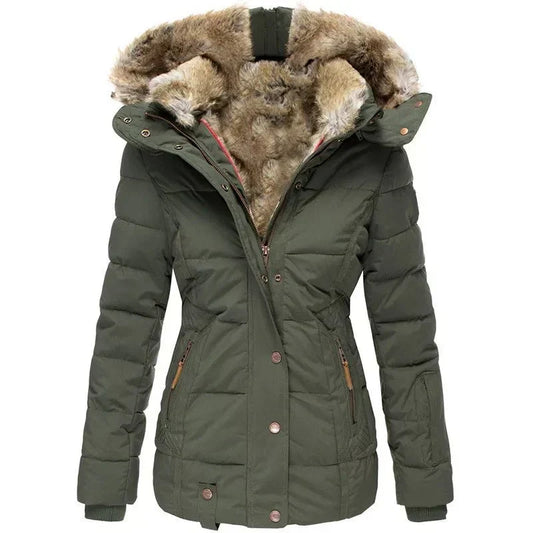 Women's Hooded Faux Fur Coat view 2