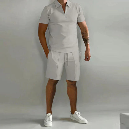 Men's Black Polo Shirt in Gray