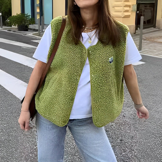 Women's Sleeveless Zip Up Fleece Gilet