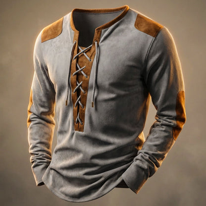 Men's Cream Beige Shirt in Slate Gray