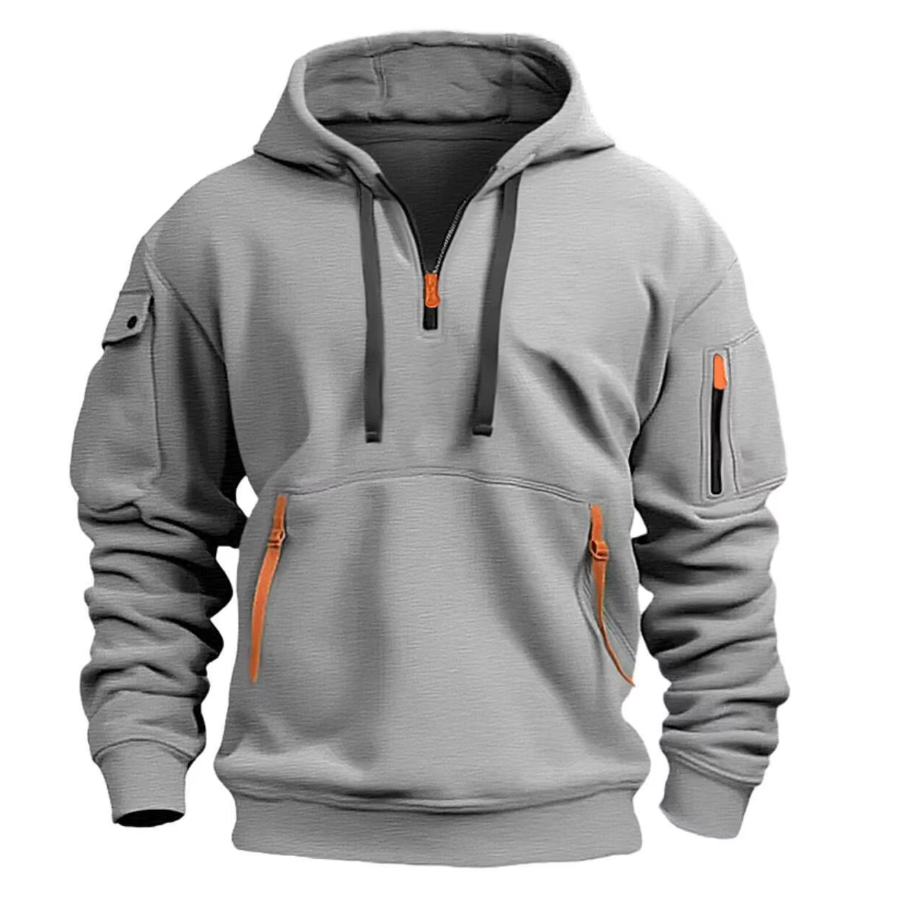 Men's Knitted Drawstring Casual Hoodie