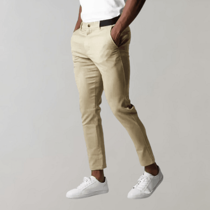 Men's Blue Slim Fit Casual Chinos