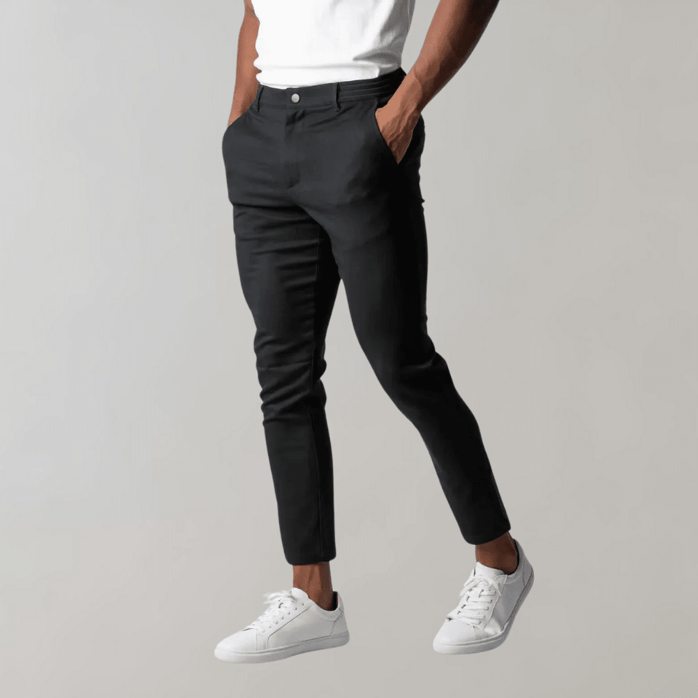 Men's Blue Slim Fit Casual Chinos