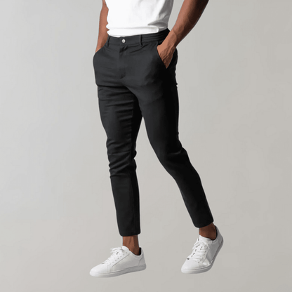 Men's Blue Slim Fit Casual Chinos